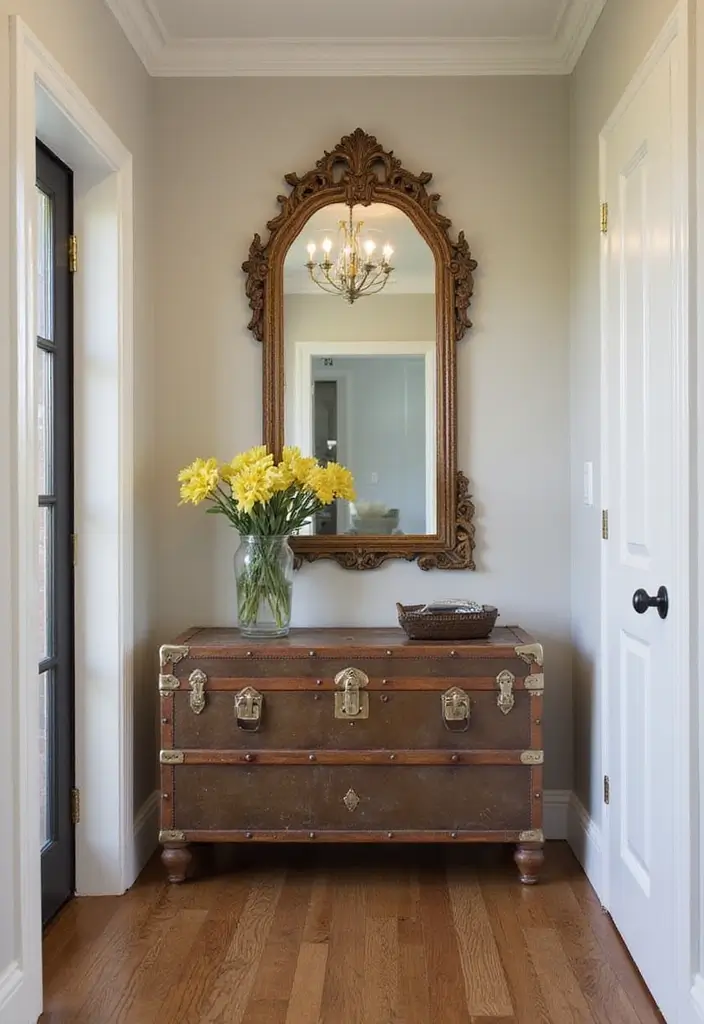 27 End of Hallway Decor Tricks That Make a Statement 23 27 End of Hallway Decor Tricks That Make a Statement - 23. Vintage Finds