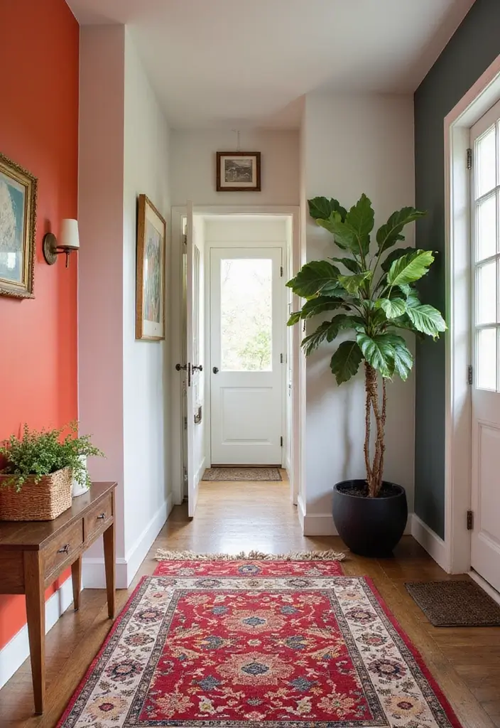 27 End of Hallway Decor Tricks That Make a Statement 5 27 End of Hallway Decor Tricks That Make a Statement - 5. Add a Pop of Color