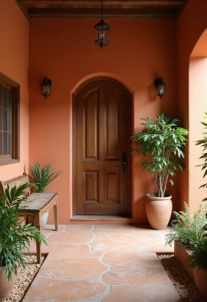 27 Entryway Colors That Set the Mood from the Start 10 27 Entryway Colors That Set the Mood from the Start - 10. Warm Terracotta