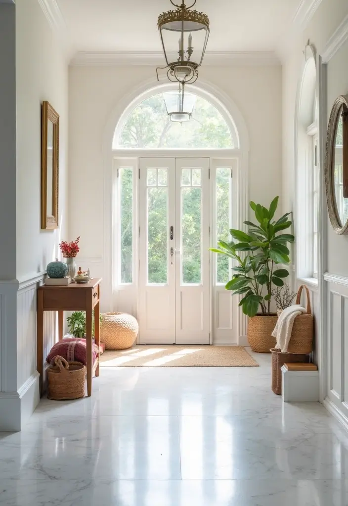27 Entryway Colors That Set the Mood from the Start 15 27 Entryway Colors That Set the Mood from the Start - 15. Bright White