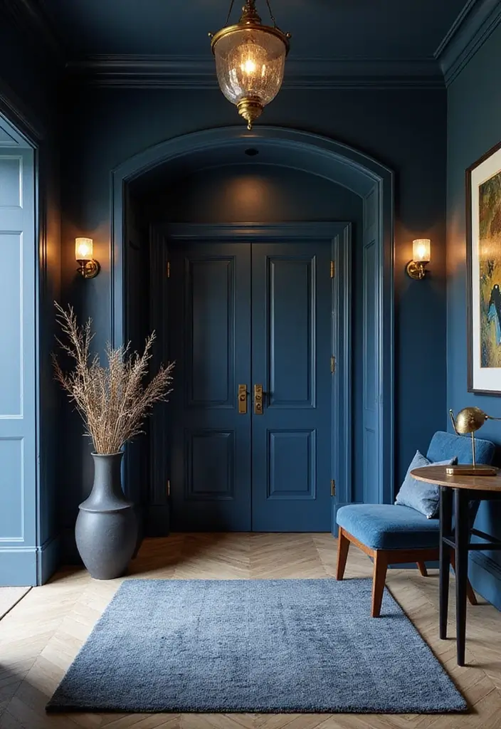 27 Entryway Colors That Set the Mood from the Start 18 27 Entryway Colors That Set the Mood from the Start - 18. Enigmatic Indigo