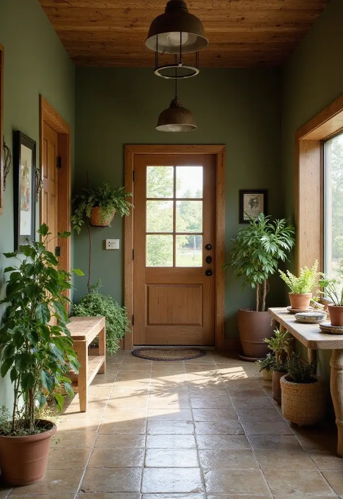 27 Entryway Colors That Set the Mood from the Start 3 27 Entryway Colors That Set the Mood from the Start - 3. Earthy Olive Green