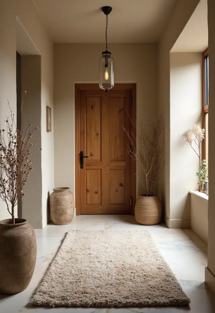 27 Entryway Ideas That Make a Stylish First Impression 12 27 Entryway Ideas That Make a Stylish First Impression - 12. Textural Layers