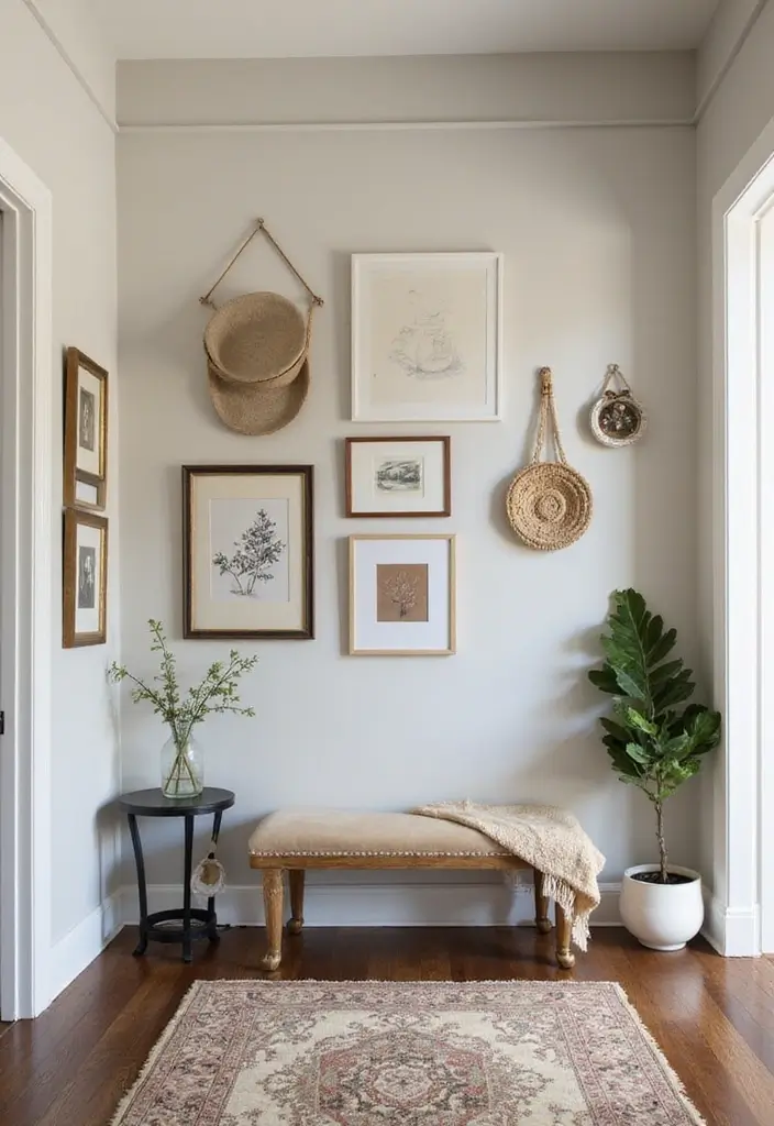 27 Entryway Ideas That Make a Stylish First Impression 22 27 Entryway Ideas That Make a Stylish First Impression - 22. Wall Art and Decor