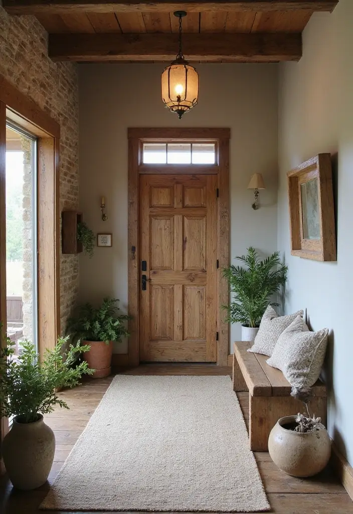 27 Entryway Ideas That Make a Stylish First Impression 27 27 Entryway Ideas That Make a Stylish First Impression - 27. Rustic Entryway
