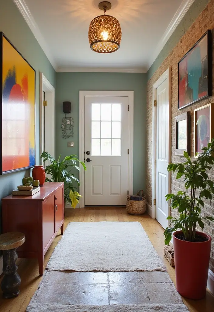 27 Entryway Ideas That Make a Stylish First Impression 8 27 Entryway Ideas That Make a Stylish First Impression - 8. Color Pop