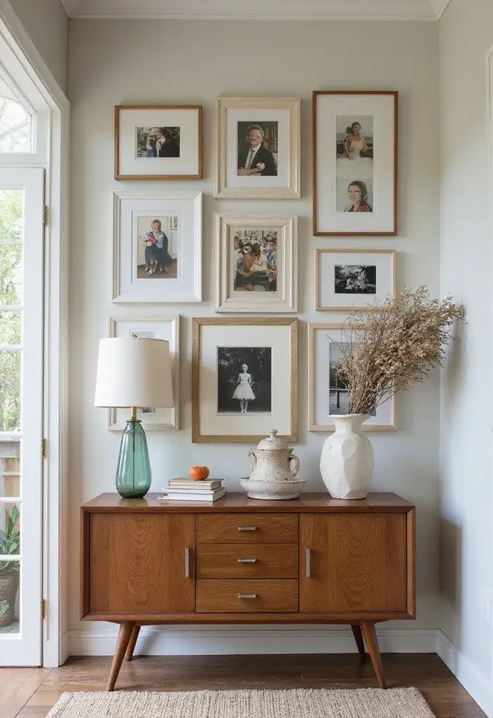 27 Entryway Ideas That Make a Stylish First Impression 9 27 Entryway Ideas That Make a Stylish First Impression - 9. Artistic Gallery