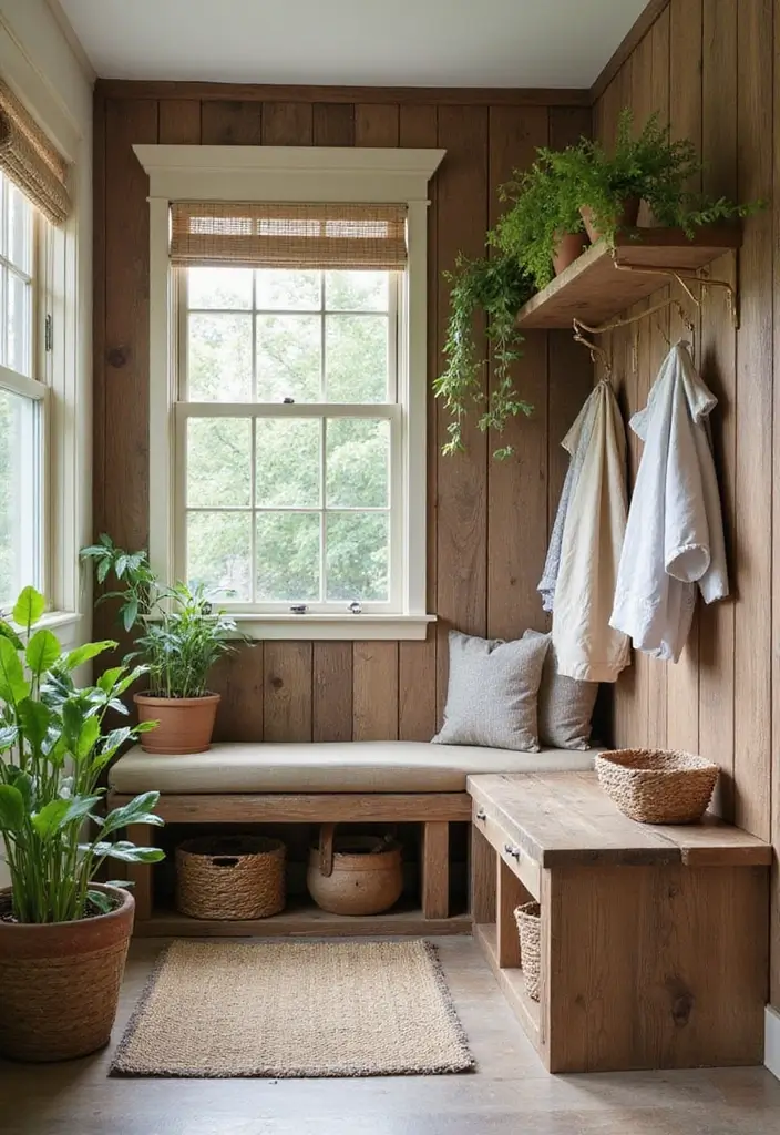 27 Entryway Mudroom Ideas That Keep Homes Organized 25 27 Entryway Mudroom Ideas That Keep Homes Organized - 25. Eco-Friendly Materials