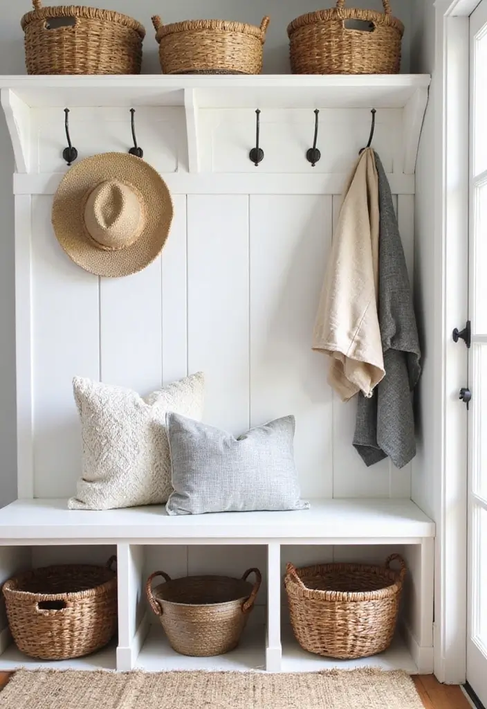 27 Entryway Mudroom Ideas That Keep Homes Organized 27 27 Entryway Mudroom Ideas That Keep Homes Organized - 27. Functional Accessories