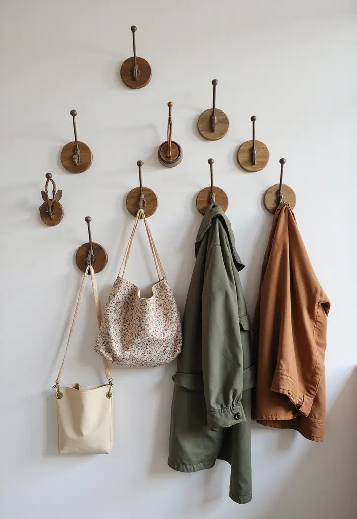 27 Entryway Mudroom Ideas That Keep Homes Organized 3 27 Entryway Mudroom Ideas That Keep Homes Organized - 3. Stylish Wall Hooks