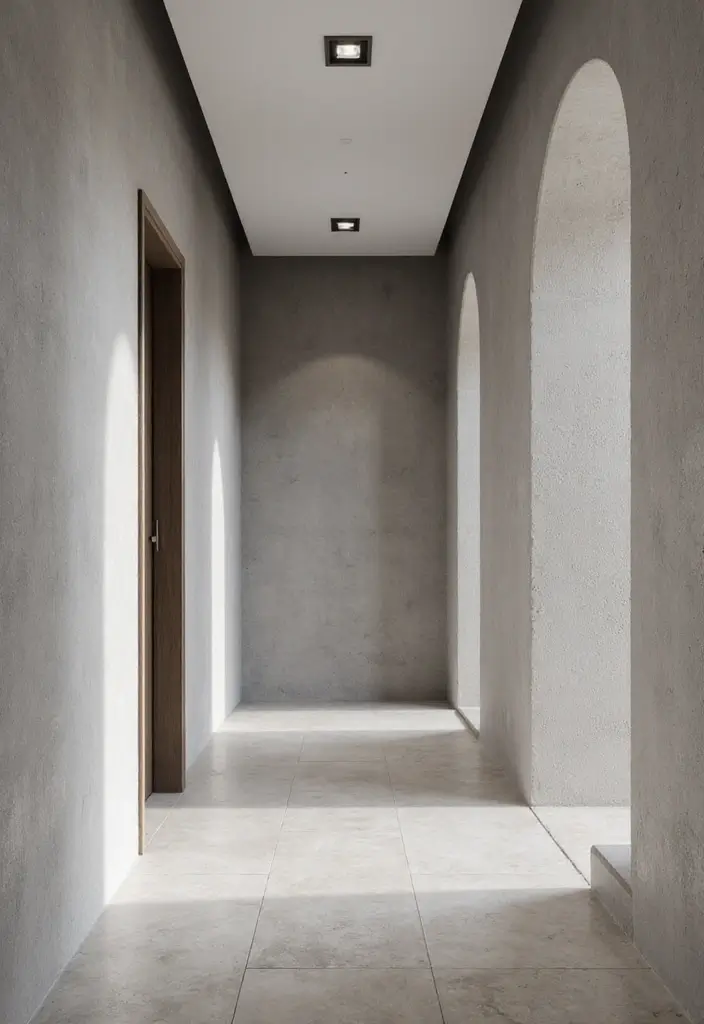 27 Grey Hallway Designs That Feel Neutral and Elegant 23 27 Grey Hallway Designs That Feel Neutral and Elegant - 23. Subtle Textured Wallpapers