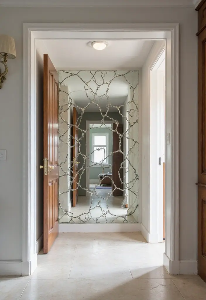 27 Hallway Mirror Ideas to Brighten and Expand Any Space 10 27 Hallway Mirror Ideas to Brighten and Expand Any Space - 10. Mirrored Accent Walls