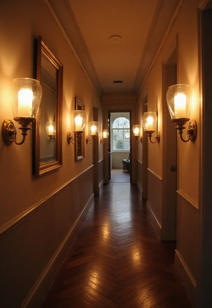 27 Hallway Mirror Ideas to Brighten and Expand Any Space 14 27 Hallway Mirror Ideas to Brighten and Expand Any Space - 14. Mirrored Candle Holders