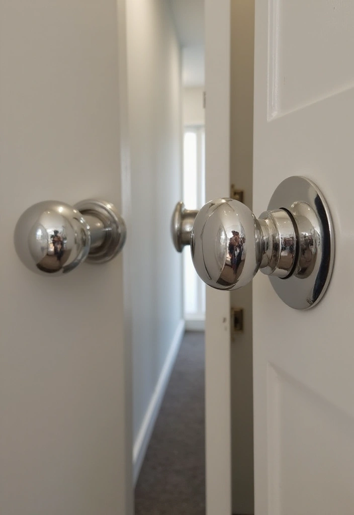 27 Hallway Mirror Ideas to Brighten and Expand Any Space 20 27 Hallway Mirror Ideas to Brighten and Expand Any Space - 20. Mirrored Fixtures