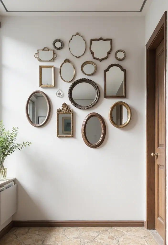 27 Hallway Mirror Ideas to Brighten and Expand Any Space 3 27 Hallway Mirror Ideas to Brighten and Expand Any Space - 3. Gallery Wall of Mirrors