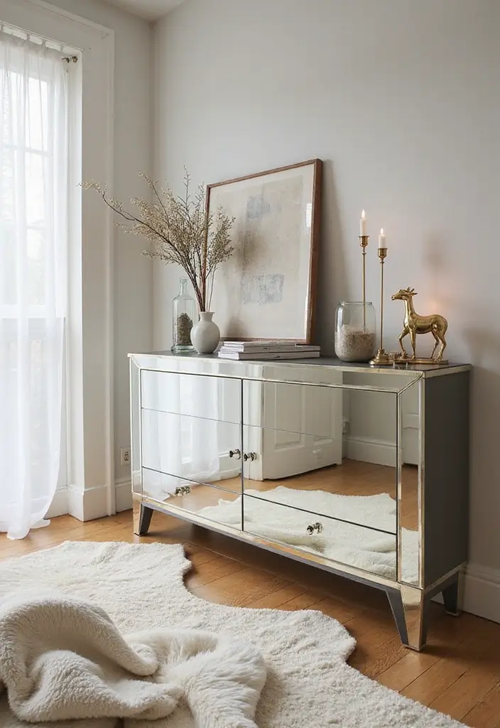 27 Hallway Mirror Ideas to Brighten and Expand Any Space 8 27 Hallway Mirror Ideas to Brighten and Expand Any Space - 8. Mirrored Cabinets