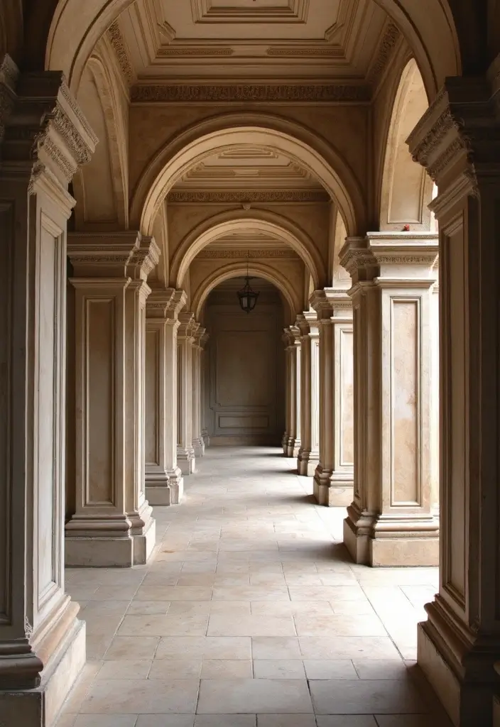 27 Victorian Hallway Designs That Bring Old-World Charm 14 27 Victorian Hallway Designs That Bring Old-World Charm - 14. Architectural Columns