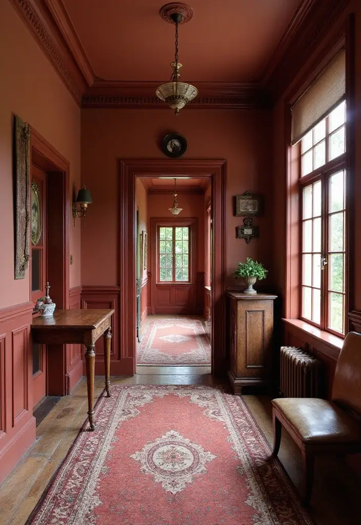 27 Victorian Hallway Designs That Bring Old-World Charm 22 27 Victorian Hallway Designs That Bring Old-World Charm - 22. Timeless Color Palette
