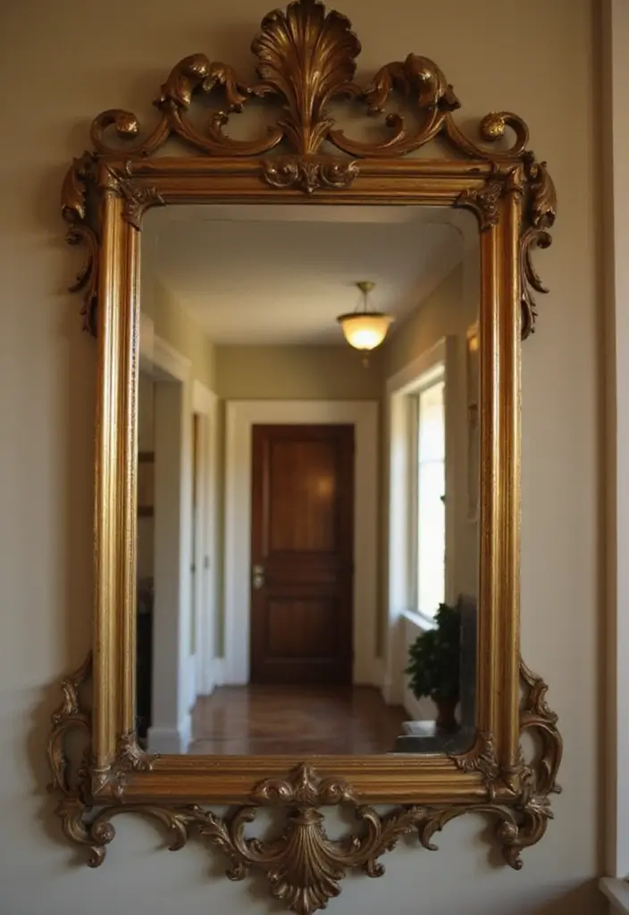 27 Victorian Hallway Designs That Bring Old-World Charm 6 27 Victorian Hallway Designs That Bring Old-World Charm - 6. Antique Mirrors