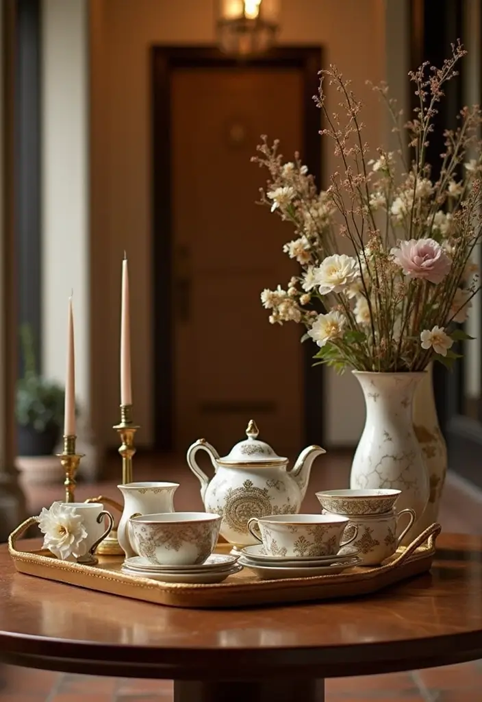 28 Entryway Decor Indian Inspirations Full of Culture 16 28 Entryway Decor Indian Inspirations Full of Culture - 16. Kansa Tableware Display