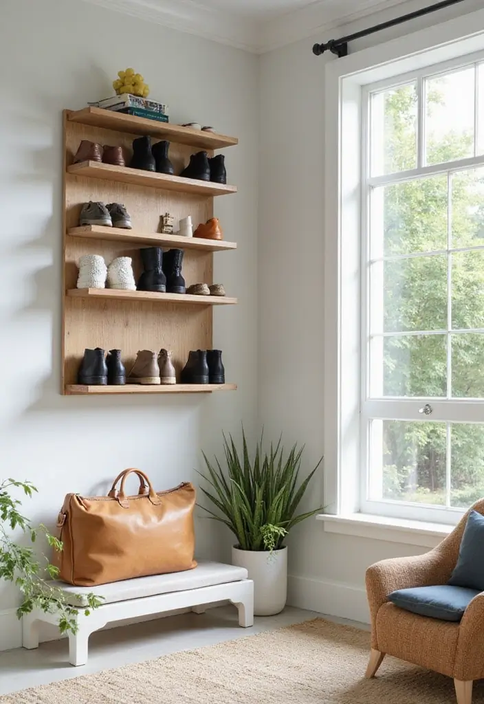 28 Entryway Shoe Storage Hacks to Hide the Mess 12 28 Entryway Shoe Storage Hacks to Hide the Mess - 12. Hanging Shoe Storage