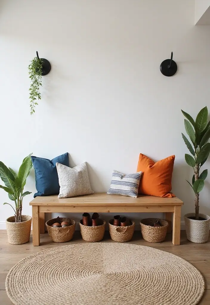 28 Entryway Shoe Storage Hacks to Hide the Mess 2 28 Entryway Shoe Storage Hacks to Hide the Mess - 2. Under-Bench Storage