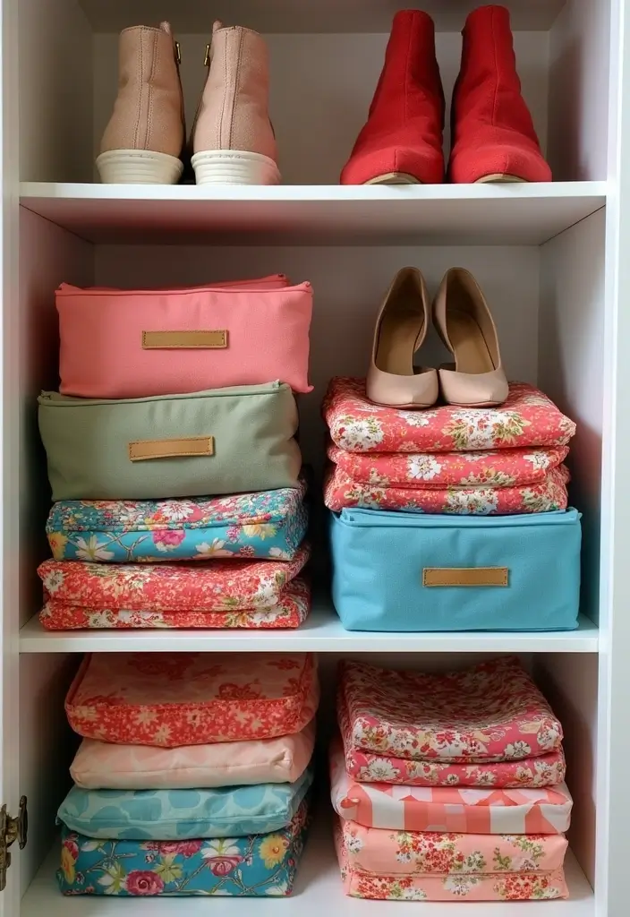 28 Entryway Shoe Storage Hacks to Hide the Mess 9 28 Entryway Shoe Storage Hacks to Hide the Mess - 9. Foldable Shoe Storage Bags