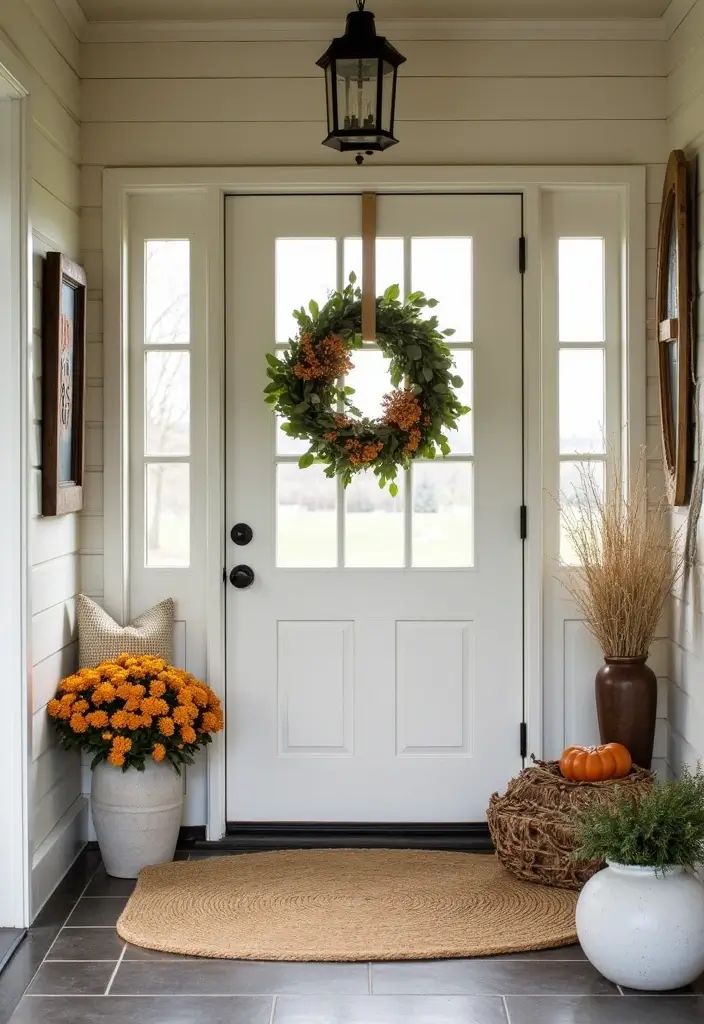 28 Farmhouse Entryway Designs Full of Rustic Charm 28 28 Farmhouse Entryway Designs Full of Rustic Charm - 28. Final Touches and Details