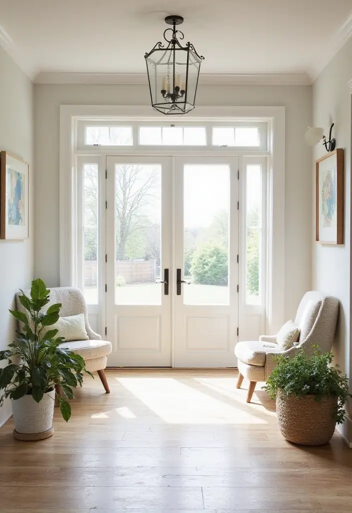 28 Farmhouse Entryway Designs Full of Rustic Charm 4 28 Farmhouse Entryway Designs Full of Rustic Charm - 4. Light and Airy Color Palettes