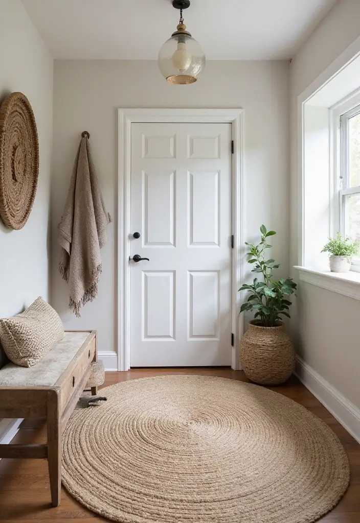 28 Farmhouse Entryway Designs Full of Rustic Charm 5 28 Farmhouse Entryway Designs Full of Rustic Charm - 5. Cozy Textures