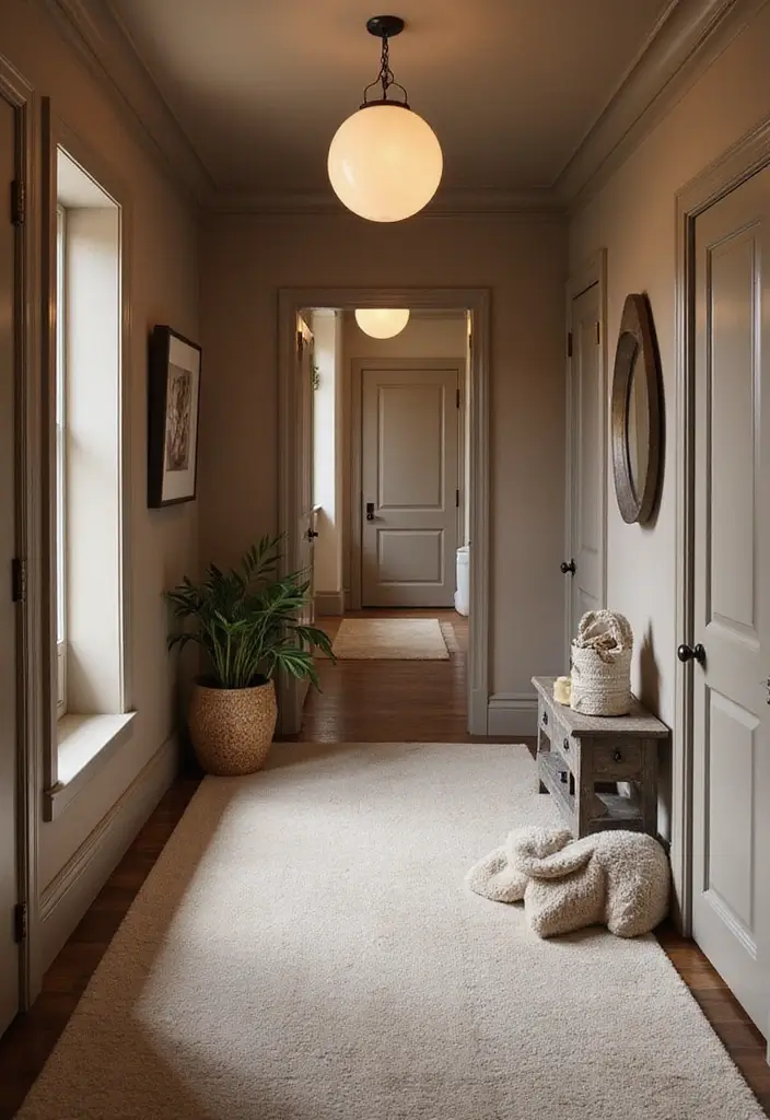 28 Hallway Paint Colors That Brighten and Enlarge Any Space 11 28 Hallway Paint Colors That Brighten and Enlarge Any Space - 11. Soft Taupe