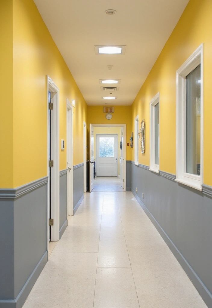 28 Hallway Paint Colors That Brighten and Enlarge Any Space 13 28 Hallway Paint Colors That Brighten and Enlarge Any Space - 13. Pale Yellow