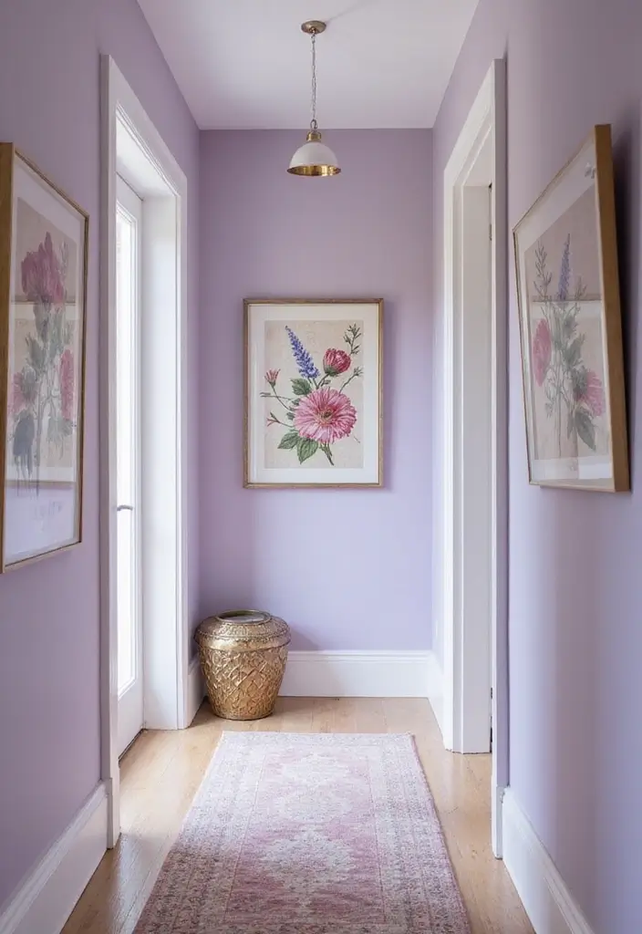 28 Hallway Paint Colors That Brighten and Enlarge Any Space 4 28 Hallway Paint Colors That Brighten and Enlarge Any Space - 4. Light Lavender