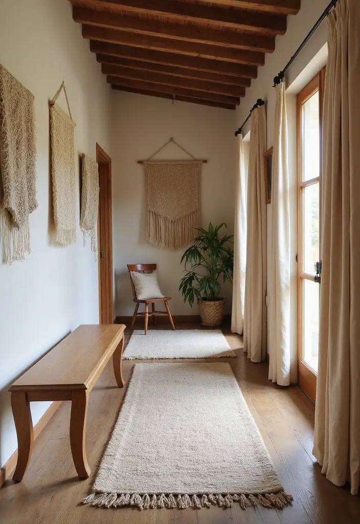 28 Panelling Hallway Inspirations That Add Depth 12 28 Panelling Hallway Inspirations That Add Depth - 12. Soft Textiles