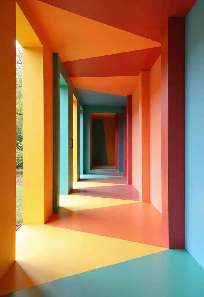 28 Panelling Hallway Inspirations That Add Depth 18 28 Panelling Hallway Inspirations That Add Depth - 18. Color Blocking