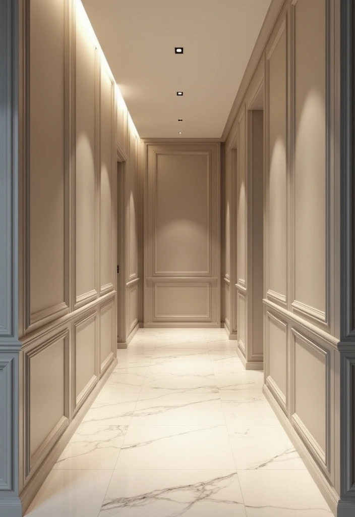 28 Panelling Hallway Inspirations That Add Depth 20 28 Panelling Hallway Inspirations That Add Depth - 20. Understated Elegance