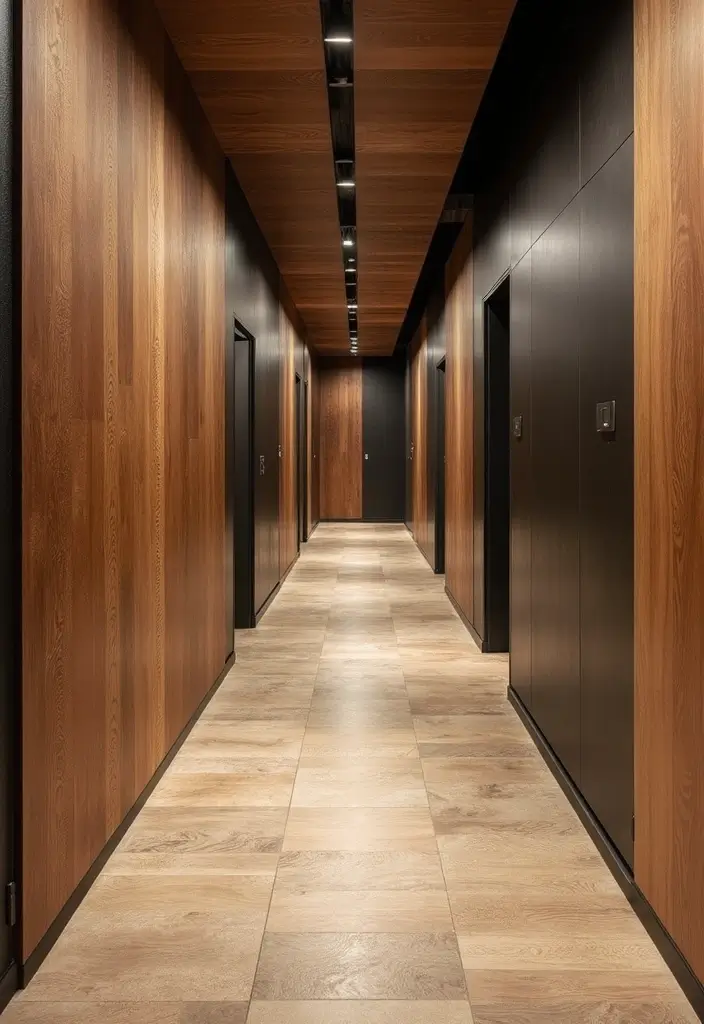 28 Panelling Hallway Inspirations That Add Depth 23 28 Panelling Hallway Inspirations That Add Depth - 23. Mixed Materials