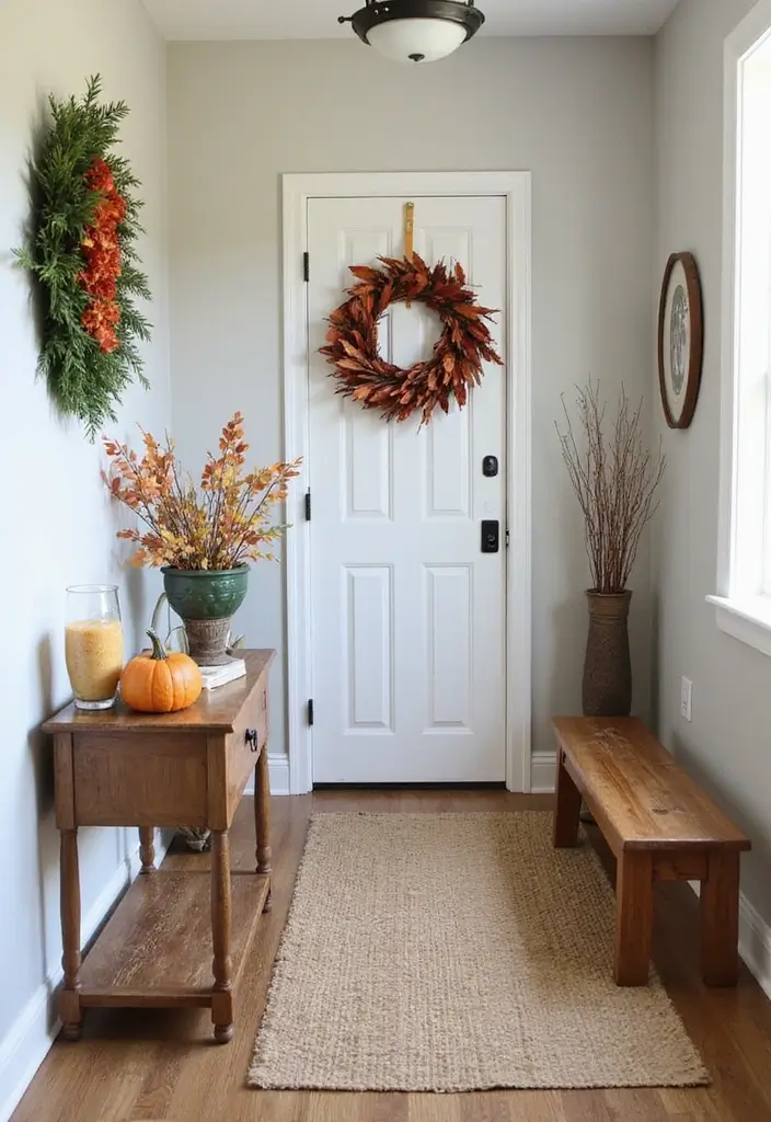 28 Panelling Hallway Inspirations That Add Depth 27 28 Panelling Hallway Inspirations That Add Depth - 27. Seasonal Decor