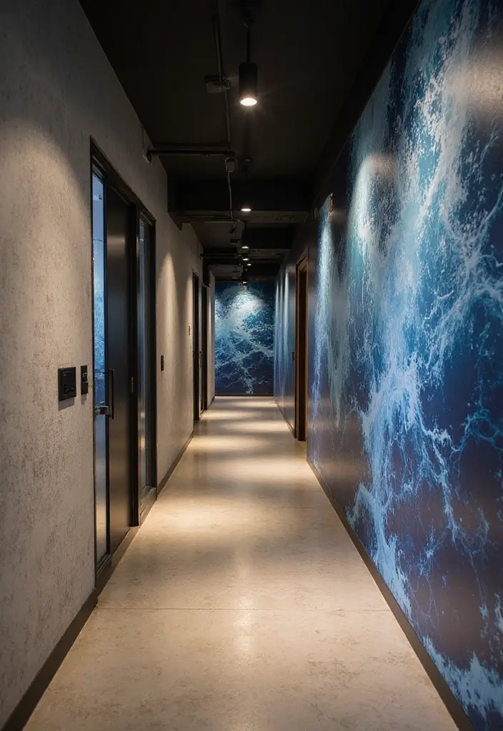 28 Panelling Hallway Inspirations That Add Depth 28 28 Panelling Hallway Inspirations That Add Depth - 28. Artistic Wall Murals