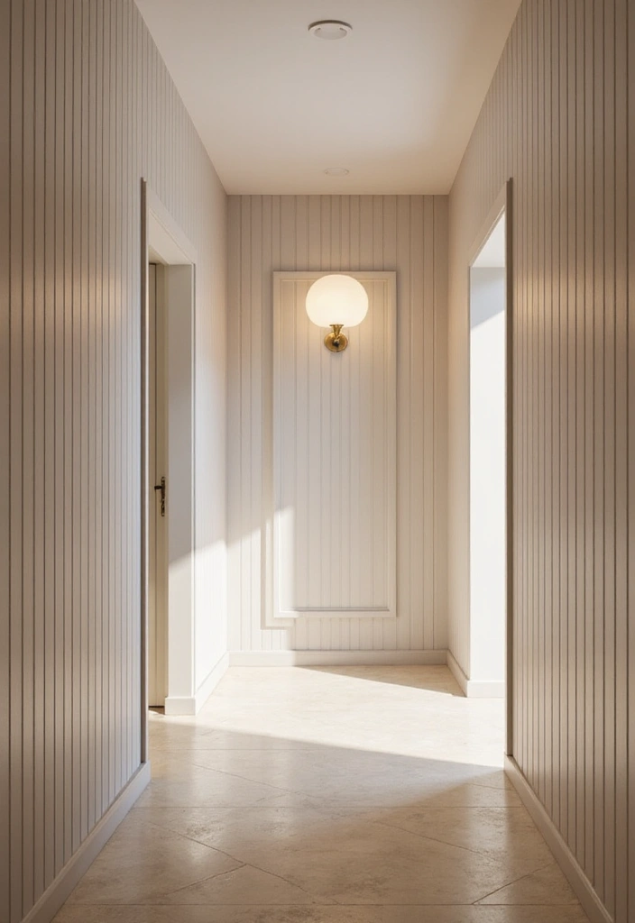 28 Panelling Hallway Inspirations That Add Depth 7 28 Panelling Hallway Inspirations That Add Depth - 7. Vertical Boards for Height