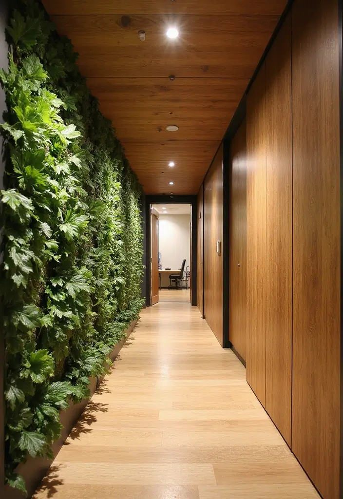 28 Panelling Hallway Inspirations That Add Depth 8 28 Panelling Hallway Inspirations That Add Depth - 8. Biophilic Design