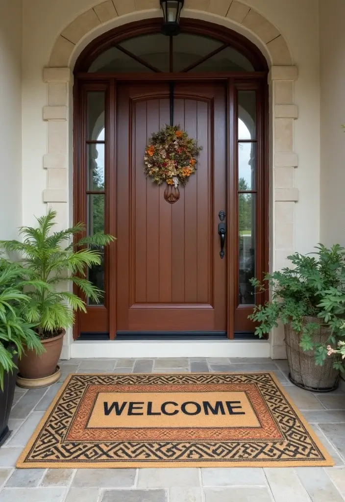 28 Split Level Entryway Solutions That Actually Work 14 28 Split Level Entryway Solutions That Actually Work - 14. Warm Welcome Mats