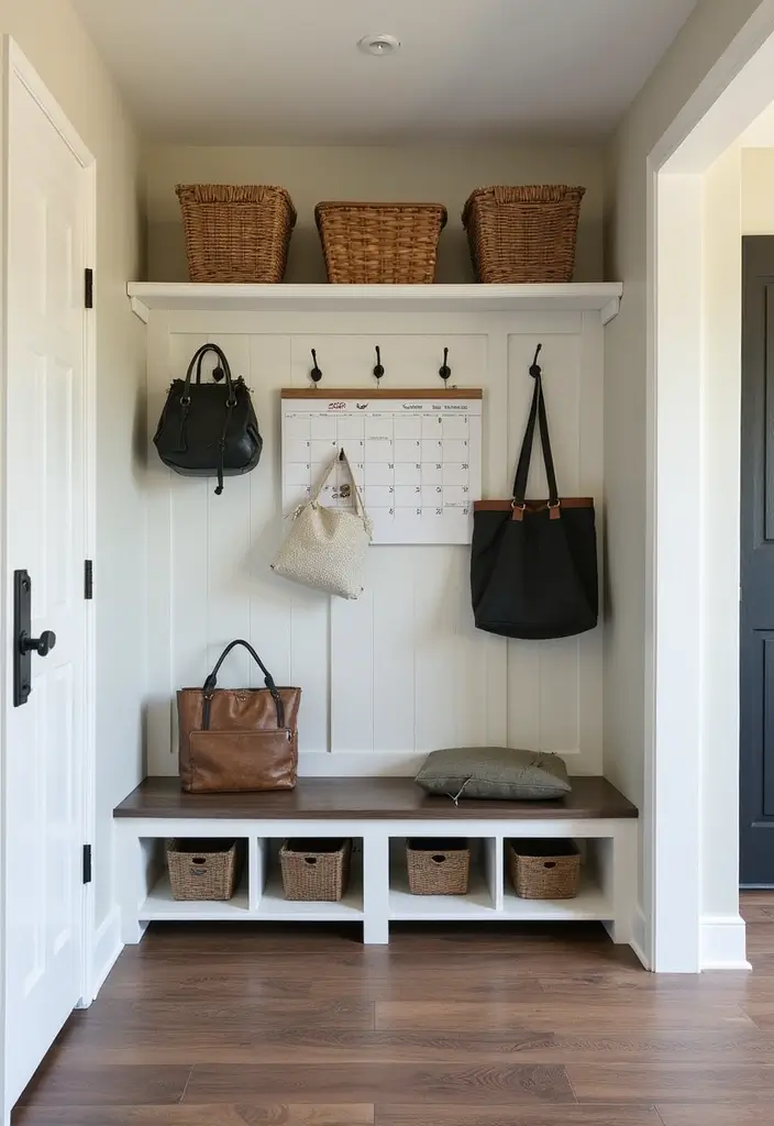28 Split Level Entryway Solutions That Actually Work 20 28 Split Level Entryway Solutions That Actually Work - 20. Create a Family Command Center