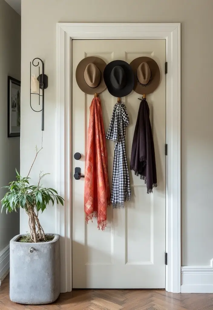 28 Split Level Entryway Solutions That Actually Work 22 28 Split Level Entryway Solutions That Actually Work - 22. Space-Efficient Door Hangers
