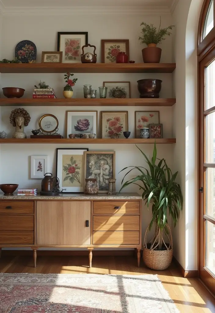 28 Split Level Entryway Solutions That Actually Work 26 28 Split Level Entryway Solutions That Actually Work - 26. Display Collectibles with Care