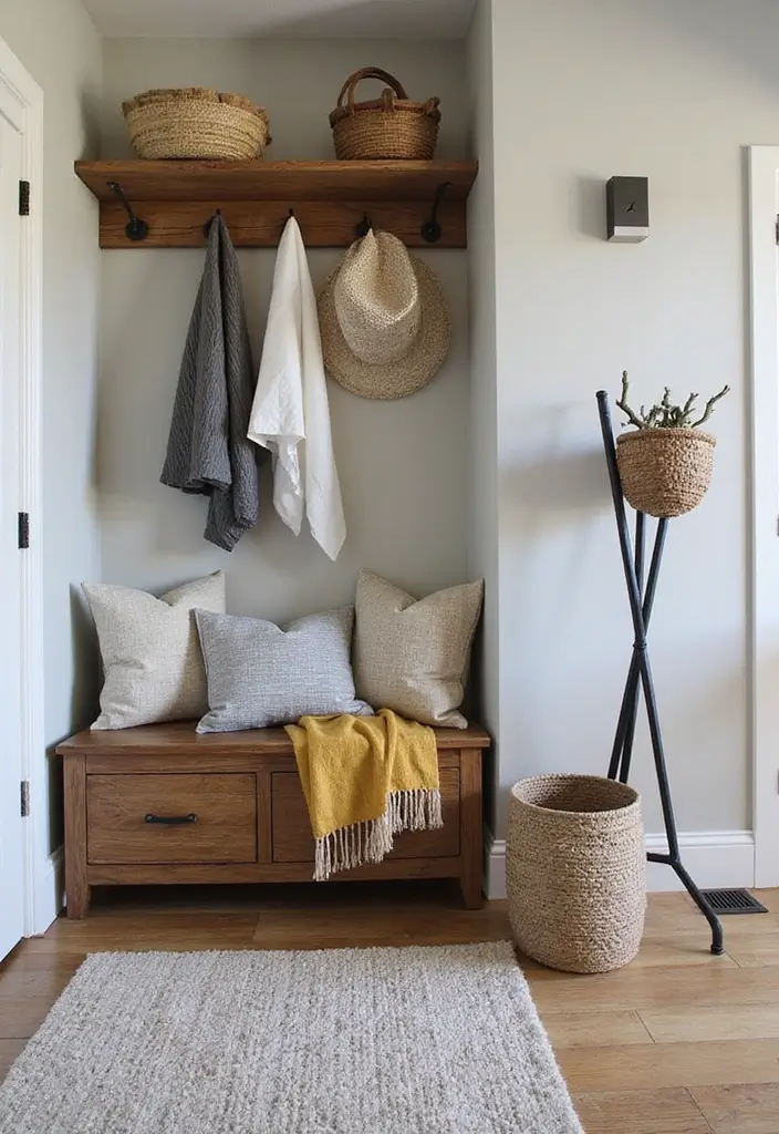 28 Split Level Entryway Solutions That Actually Work 9 28 Split Level Entryway Solutions That Actually Work - 9. Layered Textures