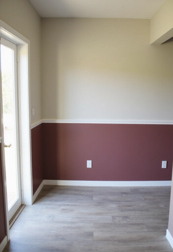 29 Accent Wall Entryway Inspirations That Pop with Style 19 29 Accent Wall Entryway Inspirations That Pop with Style - 19. Two-Toned Delight