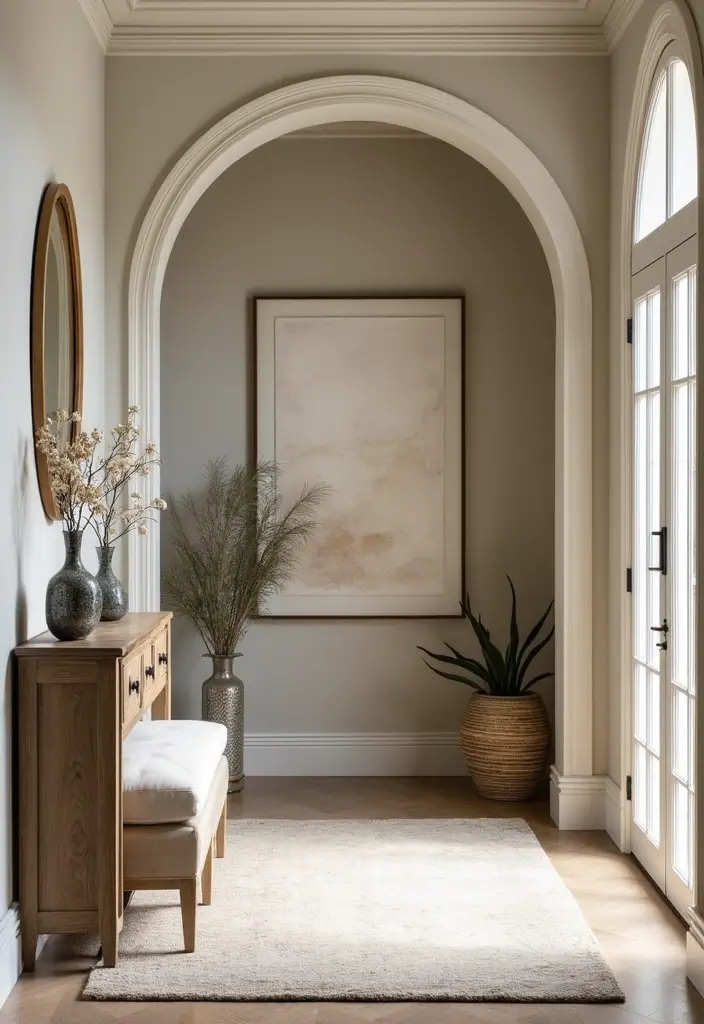 29 Accent Wall Entryway Inspirations That Pop with Style 20 29 Accent Wall Entryway Inspirations That Pop with Style - 20. Statement Archway