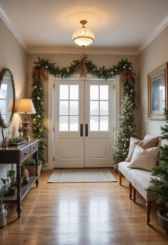 29 Accent Wall Entryway Inspirations That Pop with Style 27 29 Accent Wall Entryway Inspirations That Pop with Style - 27. Seasonal Decor Transition