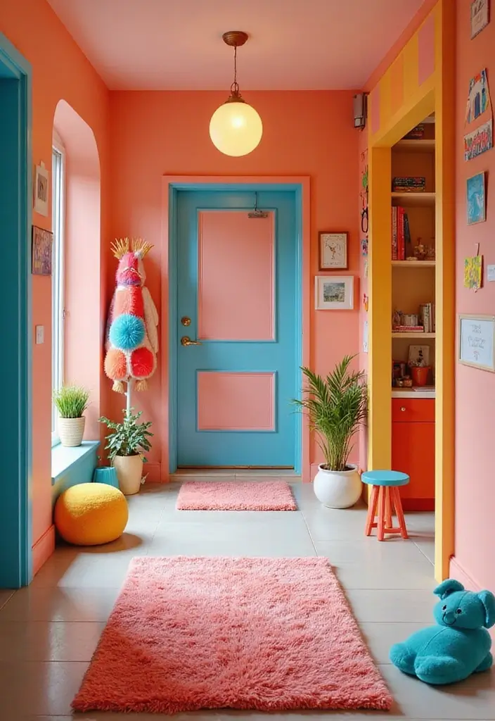 29 Bloxburg Hallway Ideas You Can Recreate Easily - 11. Playful Whimsy